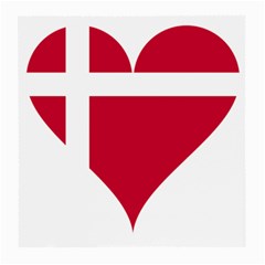 Heart Love Flag Denmark Red Cross Medium Glasses Cloth