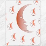 Moon Moonface Pattern Outlines Canvas 12  x 16  