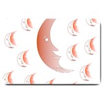 Moon Moonface Pattern Outlines Large Doormat 