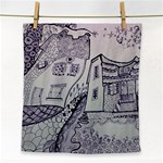 Doodle Drawing Texture Style Face Towel