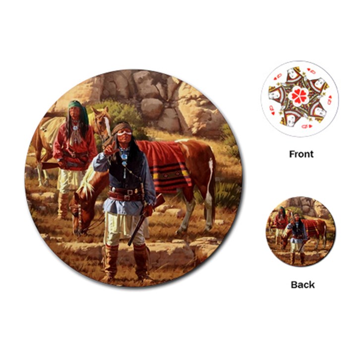 Apache Braves Playing Cards (Round) 