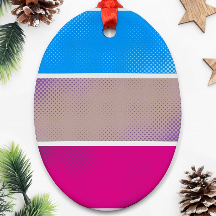 Pattern Template Banner Background Ornament (Oval)