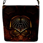 Fractal 3d Render Design Backdrop Flap Messenger Bag (S)