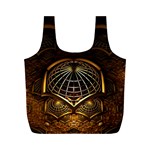 Fractal 3d Render Design Backdrop Full Print Recycle Bags (M)  Back