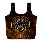 Fractal 3d Render Design Backdrop Full Print Recycle Bags (L)  Back