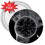 Space Universe Earth Rocket 3  Buttons (10 pack) 