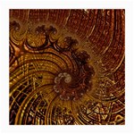 Copper Caramel Swirls Abstract Art Medium Glasses Cloth