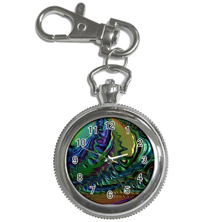 Fractal Art Background Image Key Chain Watches