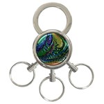 Fractal Art Background Image 3-Ring Key Chains