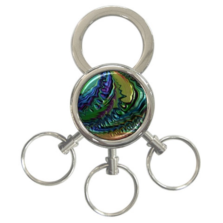 Fractal Art Background Image 3-Ring Key Chains