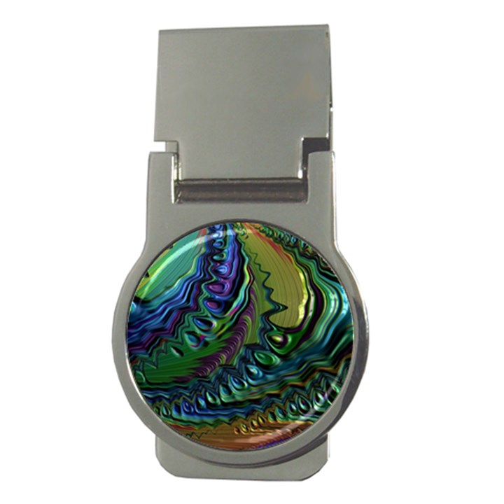 Fractal Art Background Image Money Clips (Round) 