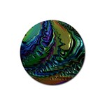 Fractal Art Background Image Rubber Coaster (Round) 