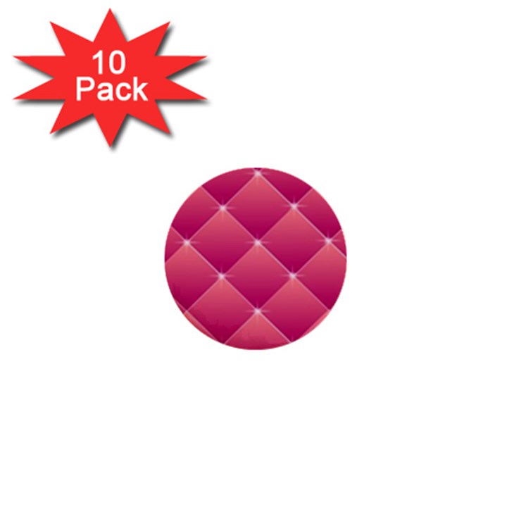 Pink Background Geometric Design 1  Mini Buttons (10 pack) 