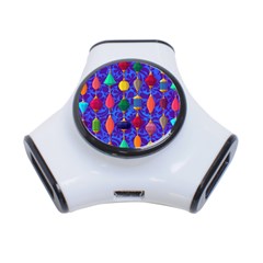 Colorful Background Stones Jewels 3-port Usb Hub