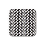 Angry Girl Pattern Rubber Coaster (Square) 