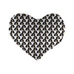 Angry Girl Pattern Standard 16  Premium Flano Heart Shape Cushions