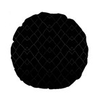 Black And White Grid Pattern Standard 15  Premium Round Cushions Back