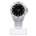 Black And White Grid Pattern Plastic Nurses Watch