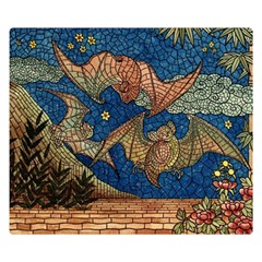 Bats Cubism Mosaic Vintage Double Sided Flano Blanket (small) 