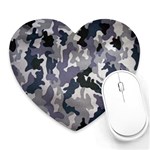Army Camo Pattern Heart Mousepads
