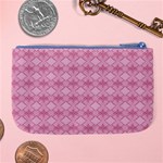 Pattern Pink Grid Pattern Large Coin Purse Back