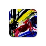 Lets Forget The Black Squere 2 Rubber Square Coaster (4 pack) 