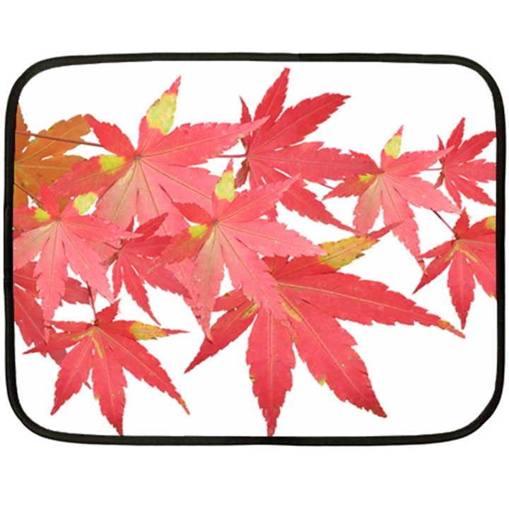 Leaves Maple Branch Autumn Fall Double Sided Fleece Blanket (Mini) 