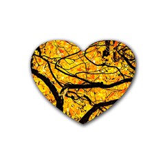 Golden Vein Rubber Coaster (heart) 