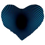 Background Spiral Abstract Pattern Large 19  Premium Flano Heart Shape Cushions Back