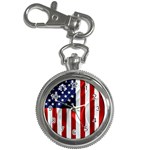American Usa Flag Vertical Key Chain Watches