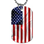 American Usa Flag Vertical Dog Tag (One Side)