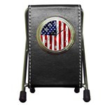 American Usa Flag Vertical Pen Holder Desk Clocks