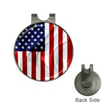American Usa Flag Vertical Hat Clips with Golf Markers