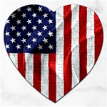 American Usa Flag Vertical Jigsaw Puzzle (Heart)