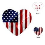 American Usa Flag Vertical Playing Cards (Heart) 
