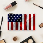 American Usa Flag Vertical Cosmetic Bag (Small) 