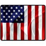 American Usa Flag Vertical Fleece Blanket (Medium) 
