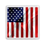 American Usa Flag Vertical Memory Card Reader (Square) 