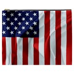American Usa Flag Vertical Cosmetic Bag (XXXL) 