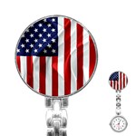 American Usa Flag Vertical Stainless Steel Nurses Watch