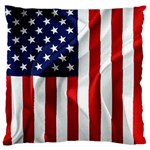 American Usa Flag Vertical Large Flano Cushion Case (Two Sides)