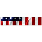 American Usa Flag Vertical Small Flano Scarf