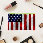 American Usa Flag Vertical Cosmetic Bag (XS)
