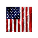 American Usa Flag Vertical Satin Bandana Scarf