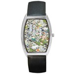 Simple Map Of The City Barrel Style Metal Watch