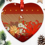 Abstract Background Flower Design Ornament (Heart)