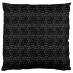 Wavy Grid Dark Pattern Large Flano Cushion Case (Two Sides) Back