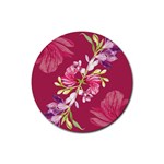 Motif Design Textile Design Rubber Coaster (Round) 