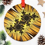 Fractal Art Colorful Pattern Round Ornament (Two Sides) Back