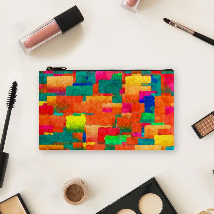 Pattern Texture Background Color Cosmetic Bag (Small)